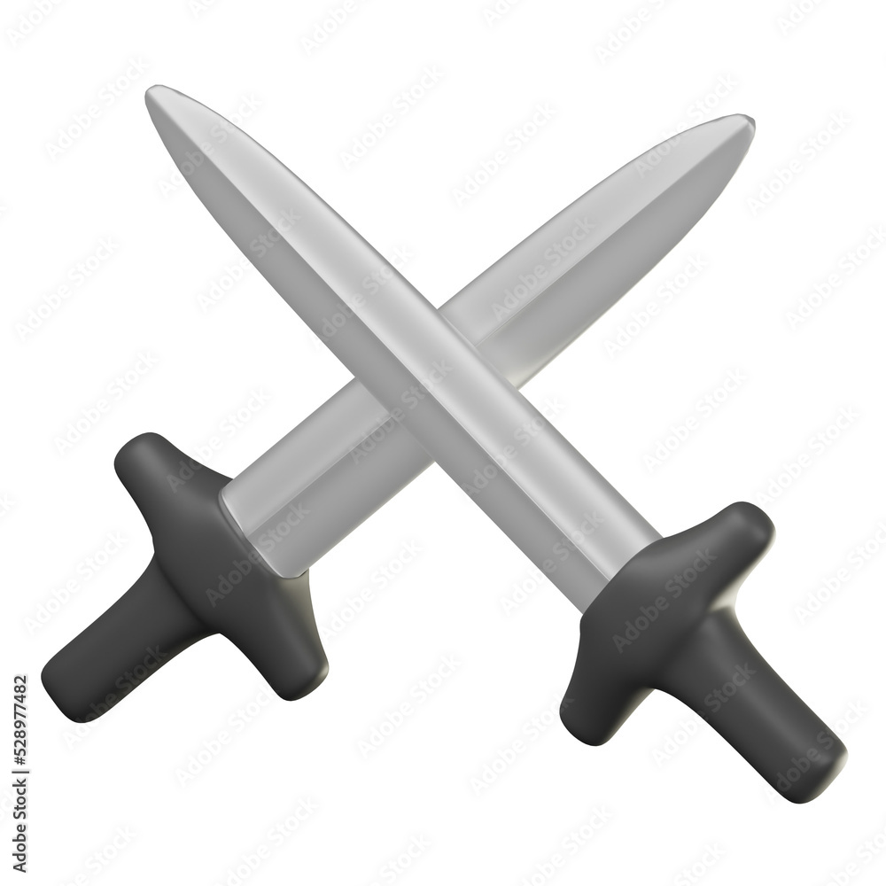 Obraz premium 3D Swords Illustration 