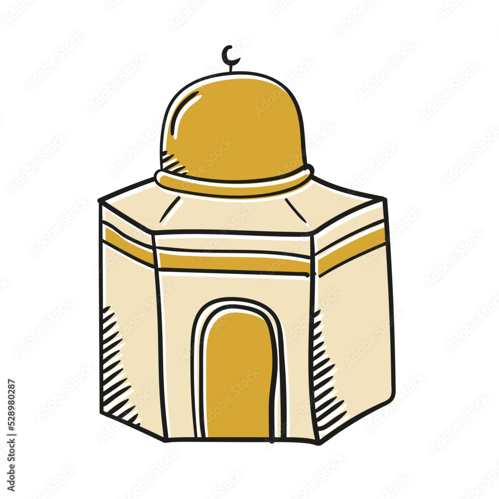 islamic ramadan doodle decoration