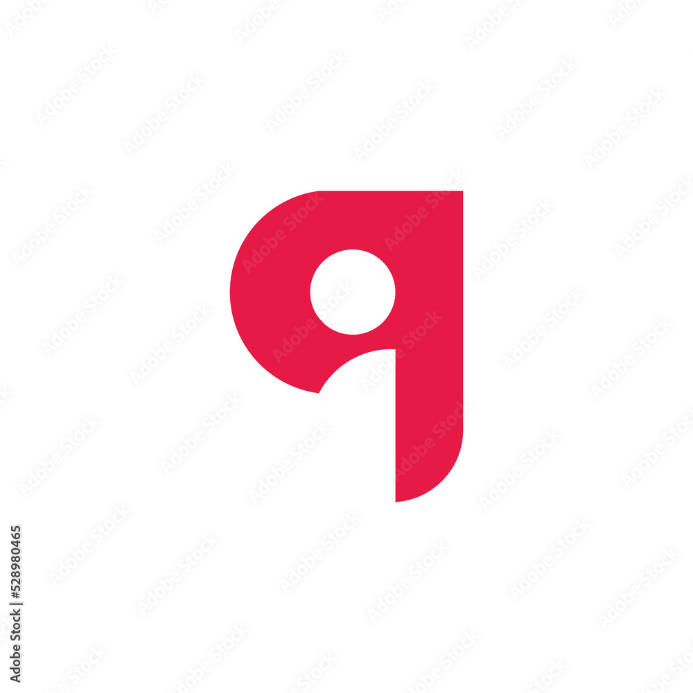 letter iq simple negative space logo vector letter iq simple negative space logo vector