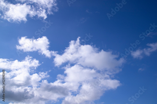 White cloudy Blue Sky natural view