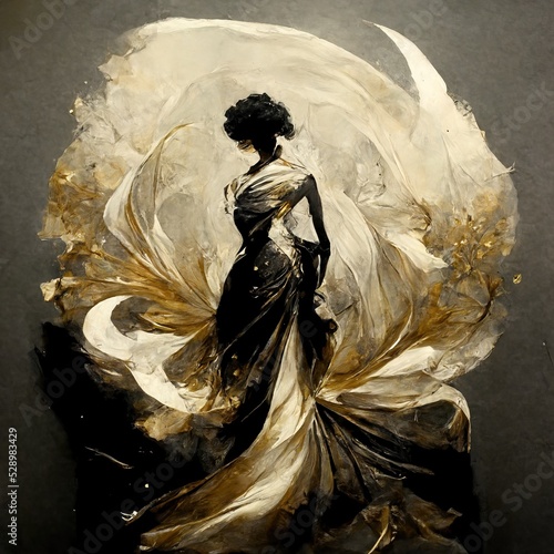 Obraz kobieta w złocie