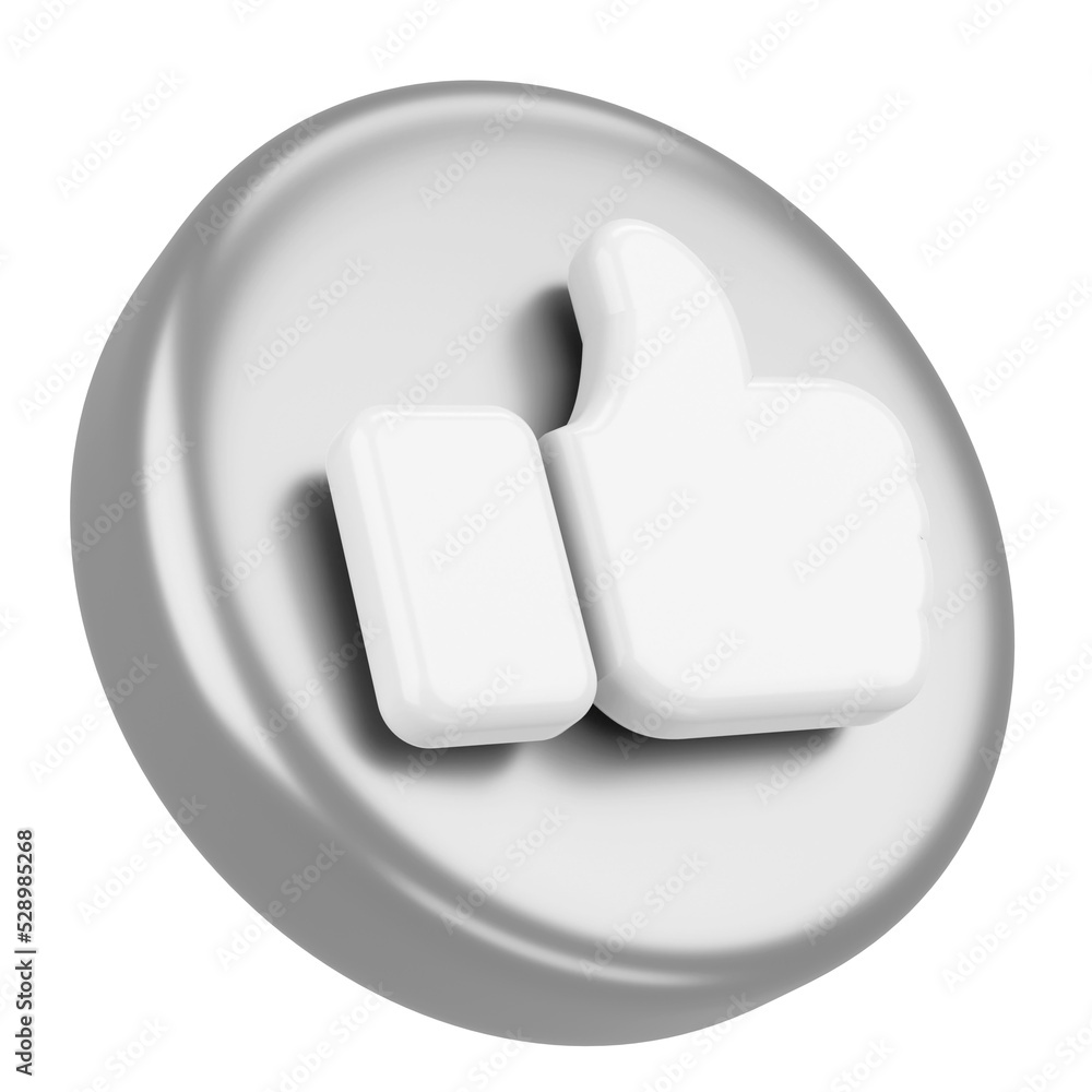 3D like icon. 3D element. 3D like icon. 3D element.