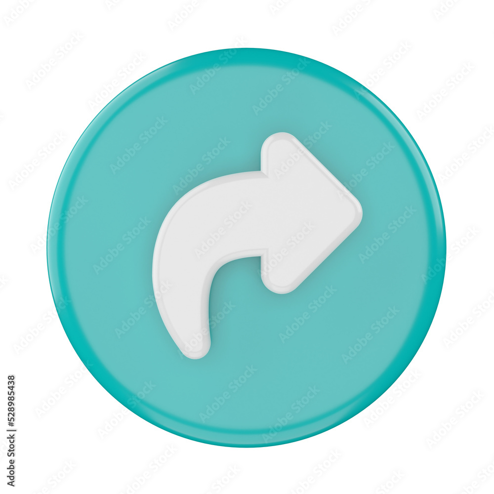 3D share icon. Share button. 3D element. 3D share icon. Share button. 3D element.