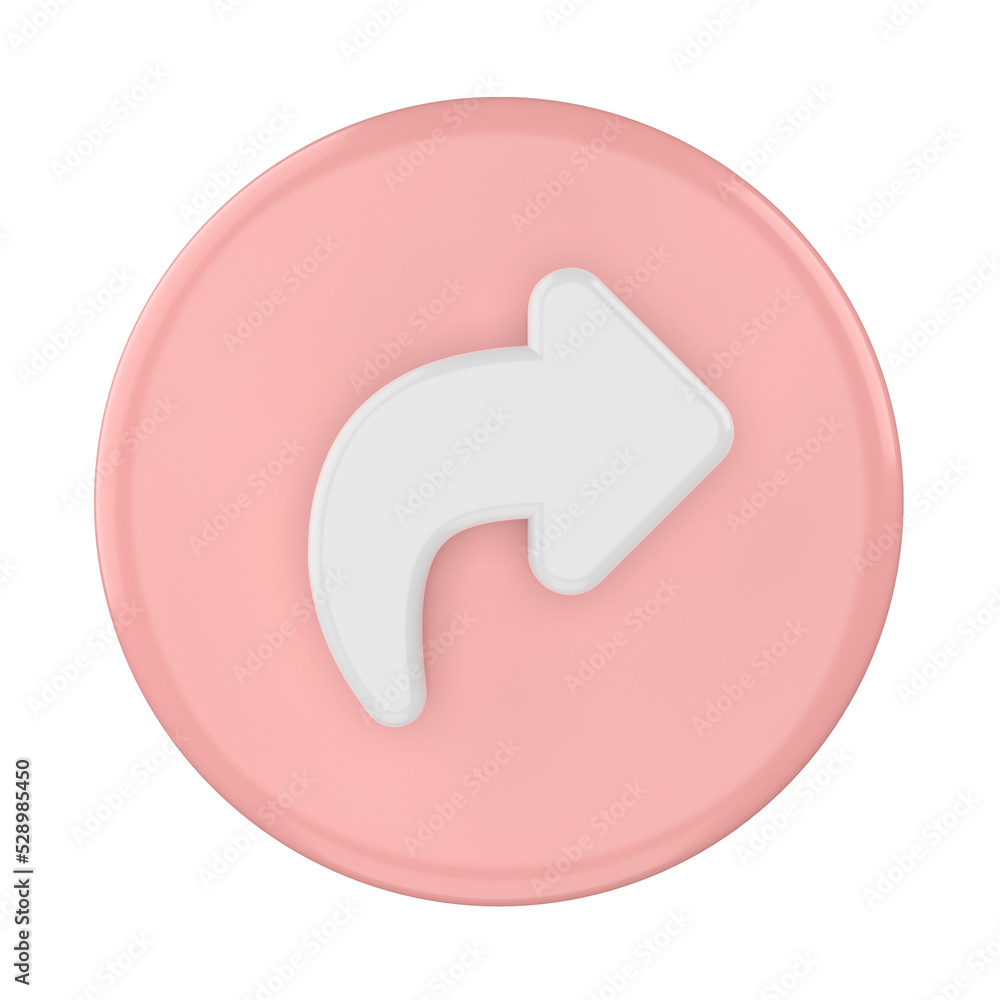 3D share icon. Share button. 3D element. 3D share icon. Share button. 3D element.