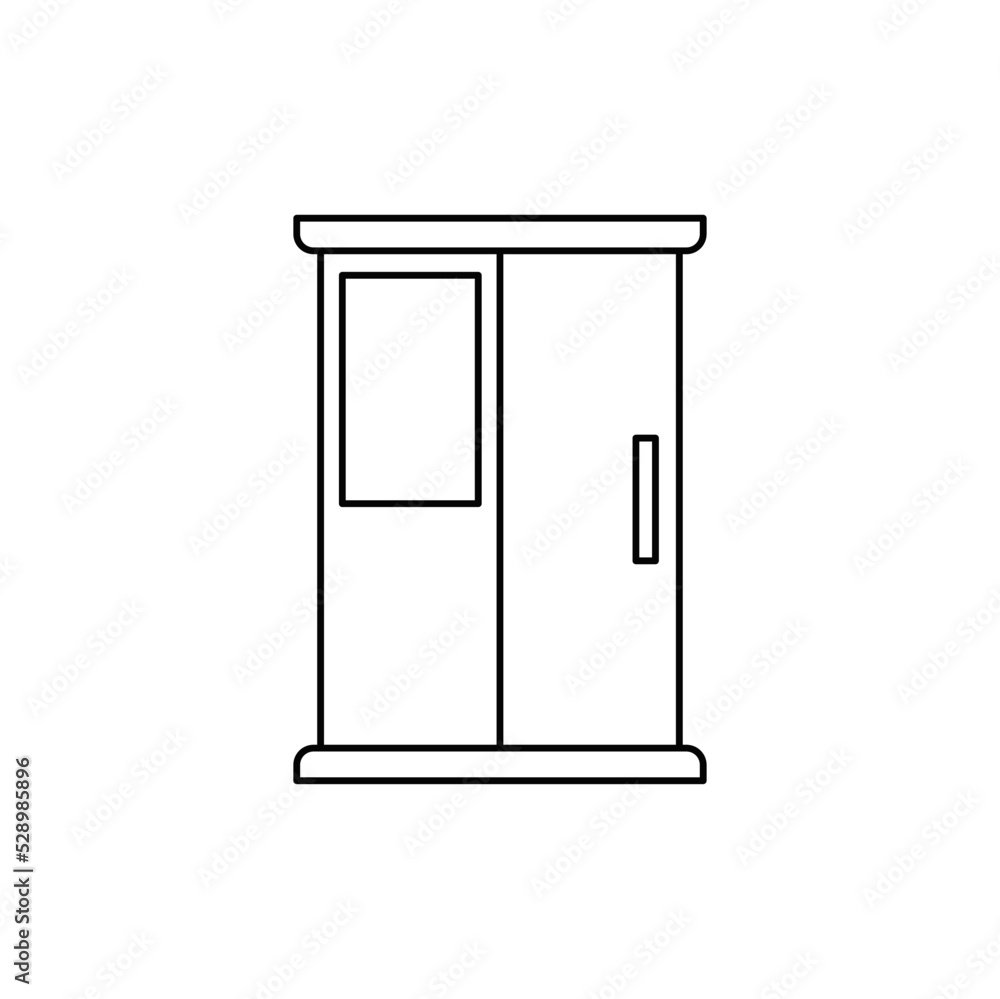 Cupboard icon in line style icon, isolated on white background Cupboard icon in line style icon, isolated on white background