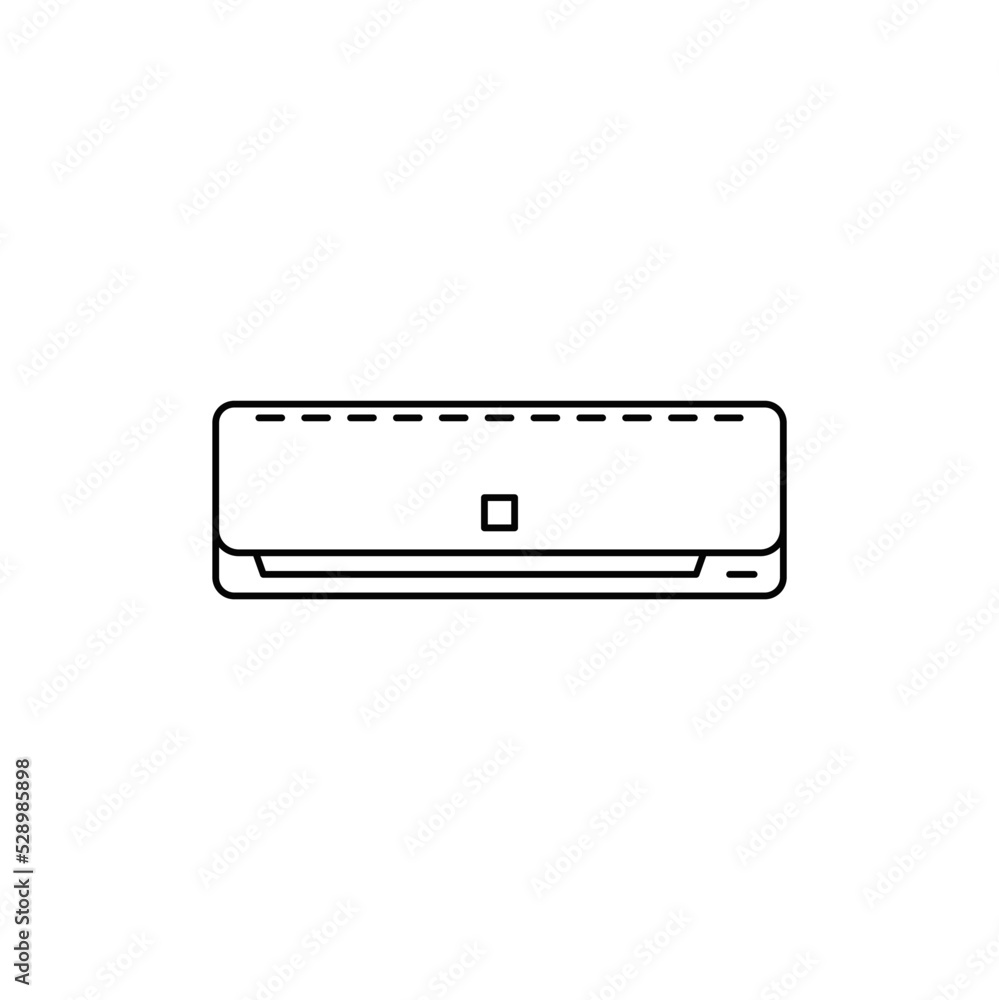 Ac icon in line style icon, isolated on white background Ac icon in line style icon, isolated on white background