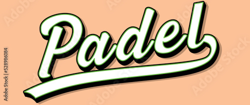 padel retro font.padel vintage font. padel retro word.
