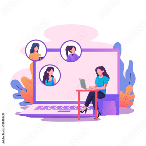 Customer persona flat style illustration vector design