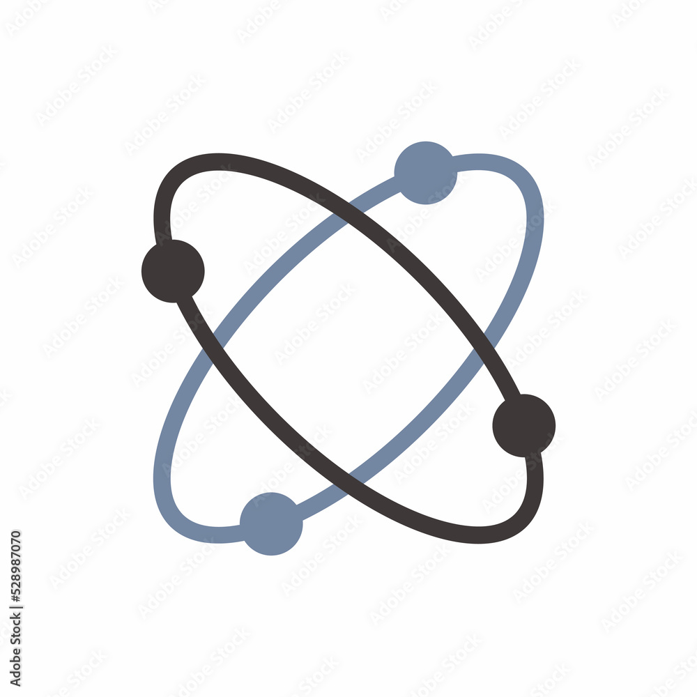 atom icon isolated on white background atom icon isolated on white background