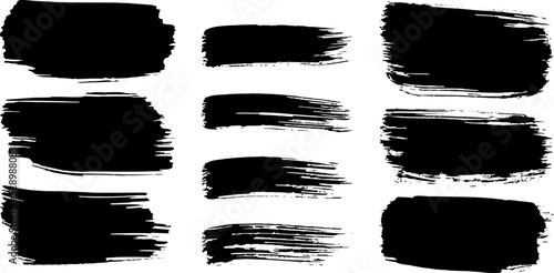 Black brush marks. Hand drawn grunge texture