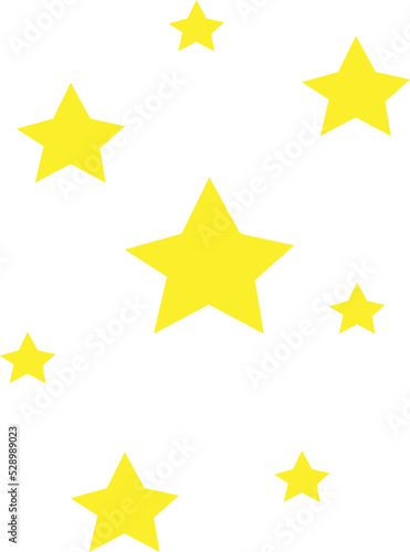 Yellow stars pattern. Simple shining sky print