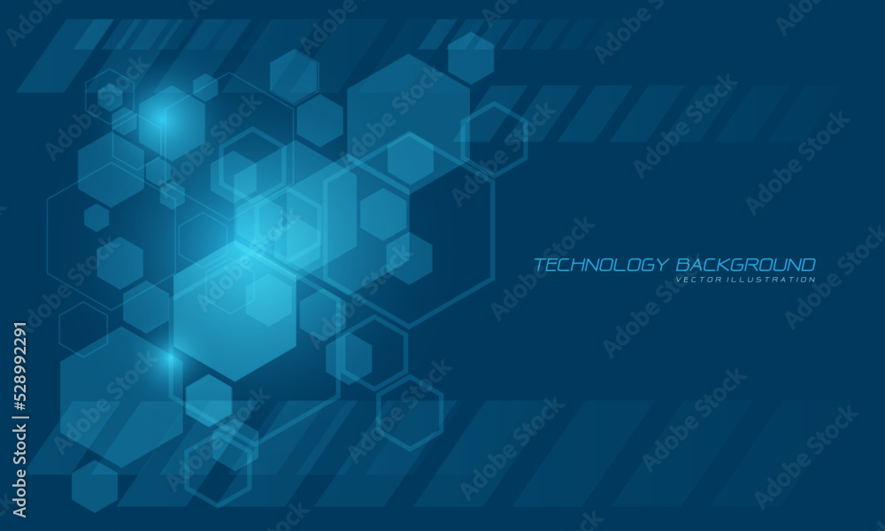Abstract vector technology blue hexagon geometric futuristic design modern creative background Abstract vector technology blue hexagon geometric futuristic design modern creative background
