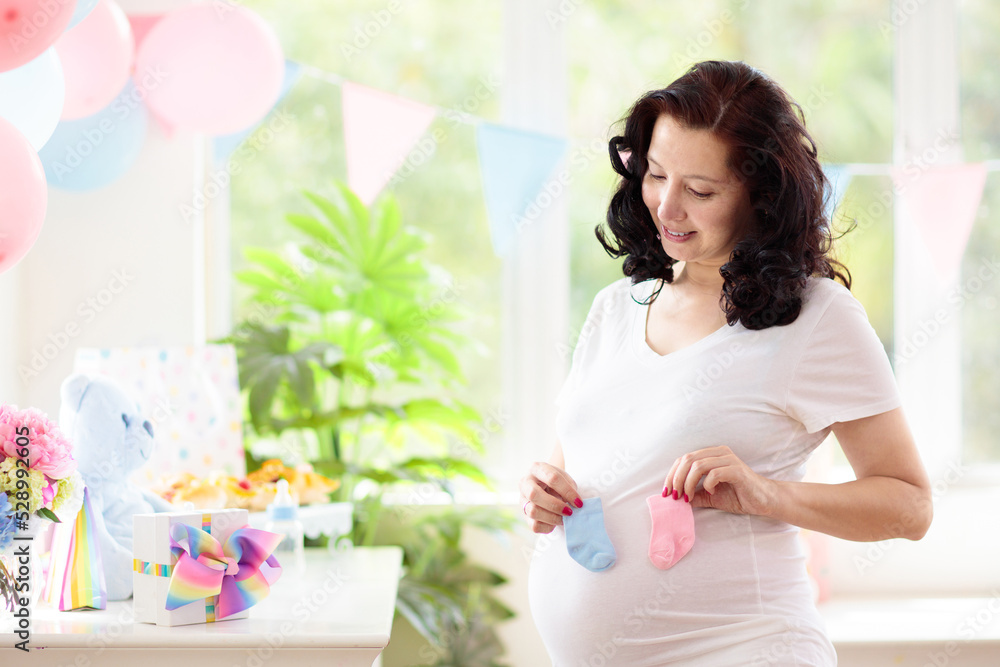 Baby shower or gender reveal party. Pregnancy fun Baby shower or gender reveal party. Pregnancy fun