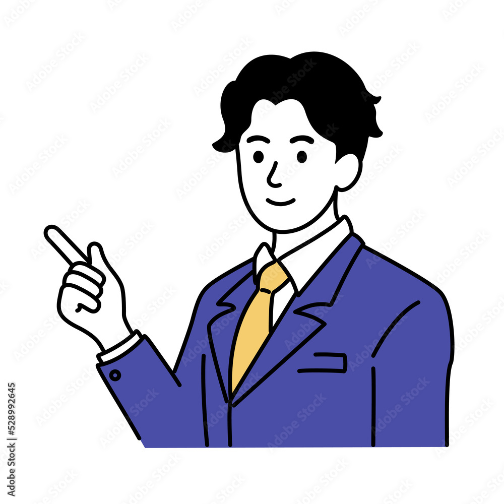 businessman talking about get great idea. creative concept. isolated vector illustration outline hand drawn doodle line art cartoon design character.