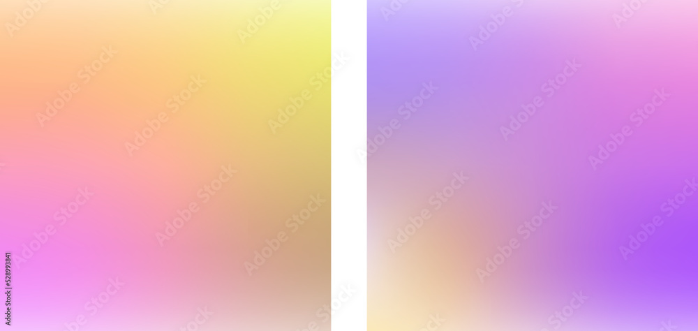 Vector gentle gradient. Set of delicate square backgrounds. To create stories. Media. Web.