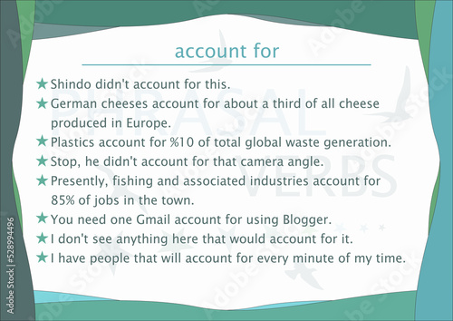 learning english - phrasal verbs - account for