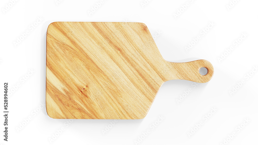cutting board in the shape of an orange on a white background 3d render cutting board in the shape of an orange on a white background 3d render