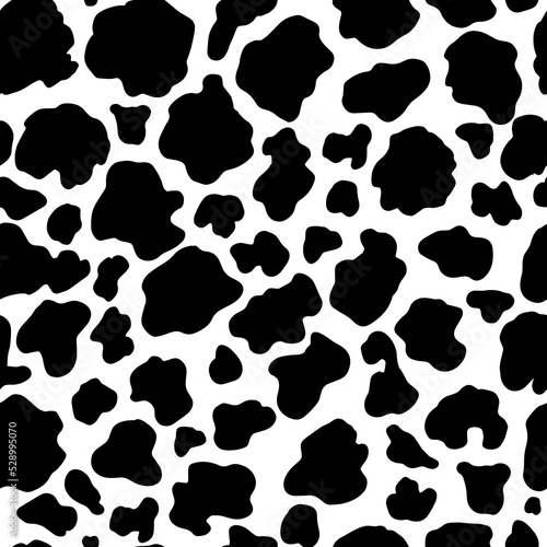 Animal background. Cow Hide, Holstein cattle texture. Mammals Fur. Print skin. Predator Camouflage. Printable Vector illustration.