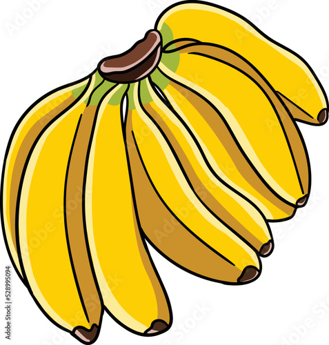 Fresh yellow bunch of bananas