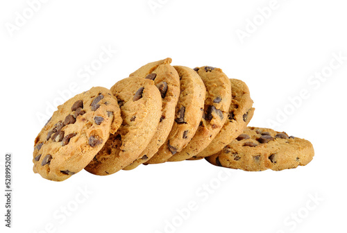 Fototapeta Chocolate chip cookie on transparent png