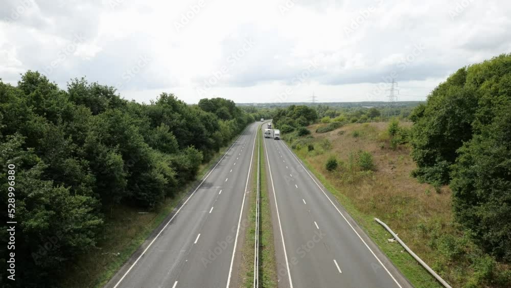 Timelapse of road with trees either side. Timelapse of road with trees either side.