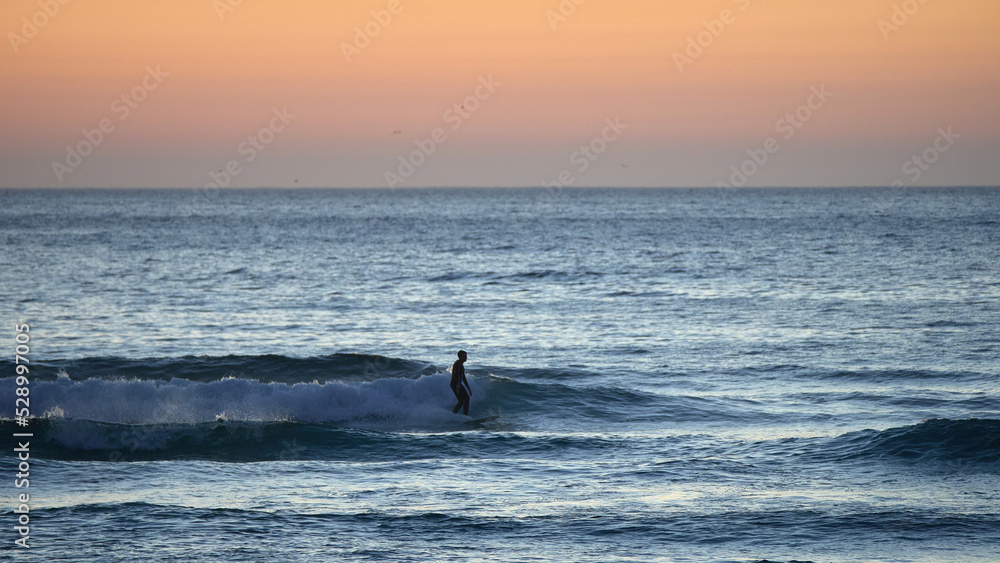 Surfer at Pantin Beach, Galicia