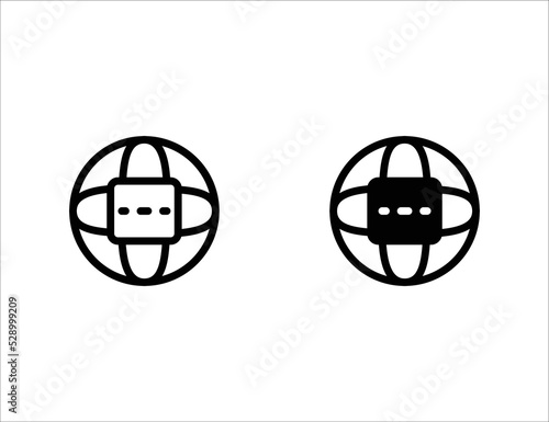 translate icon. outline icon and solid icon