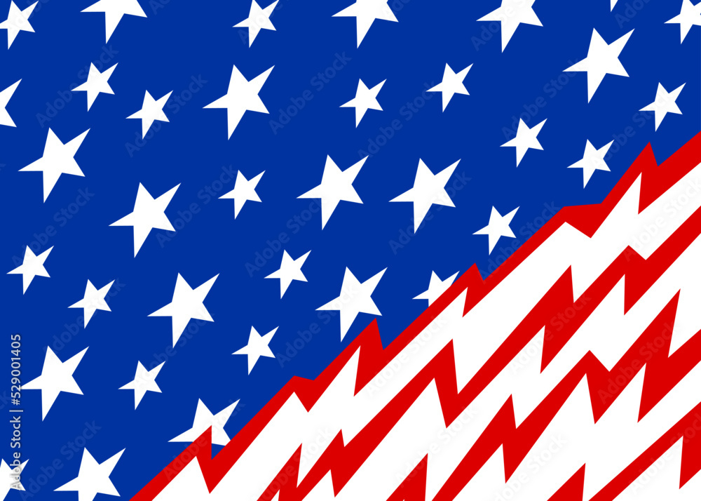 Abstract background with American flag theme