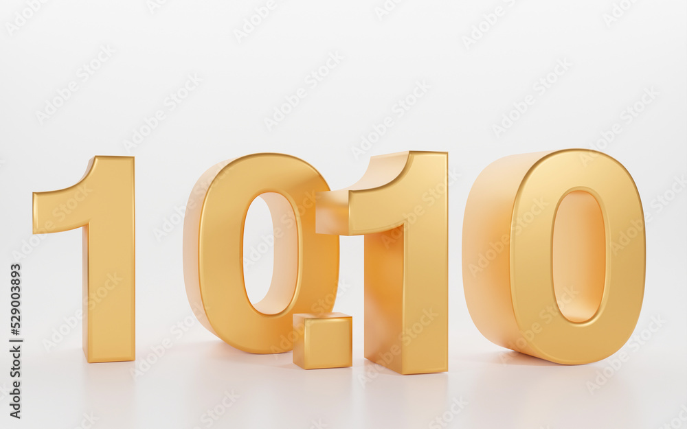 3D Rendering Golden 10.10 Flash sale shopping day isolated on white background. use for Banner templete design for social media promotions, celebrate, discount, ten Sale for the month of september. 3D Rendering Golden 10.10 Flash sale shopping day isolated on white background. use for Banner templete design for social media promotions, celebrate, discount, ten Sale for the month of september.