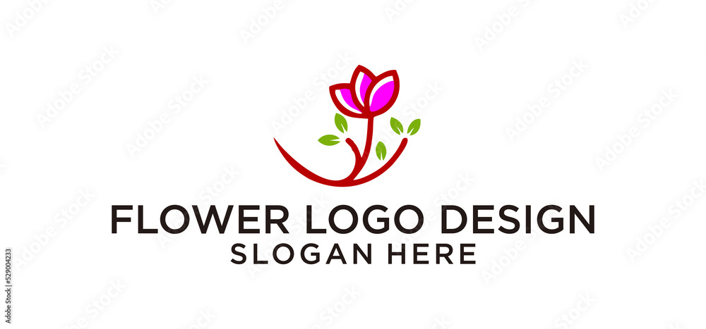 Fototapeta premium FLOWER LOGO DESIGN