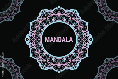 Mandala pattern design. Frame design.