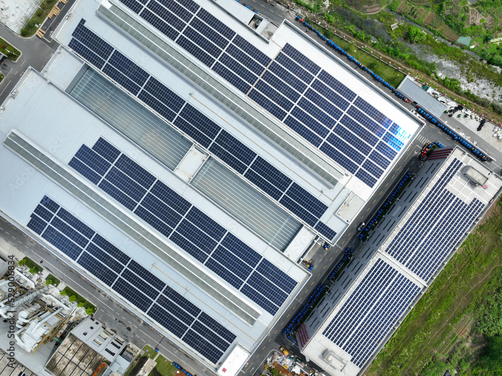 solar panels on factory rooftop solar panels on factory rooftop