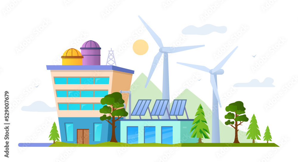 Renewable energy sources - modern flat design style illustration Renewable energy sources - modern flat design style illustration