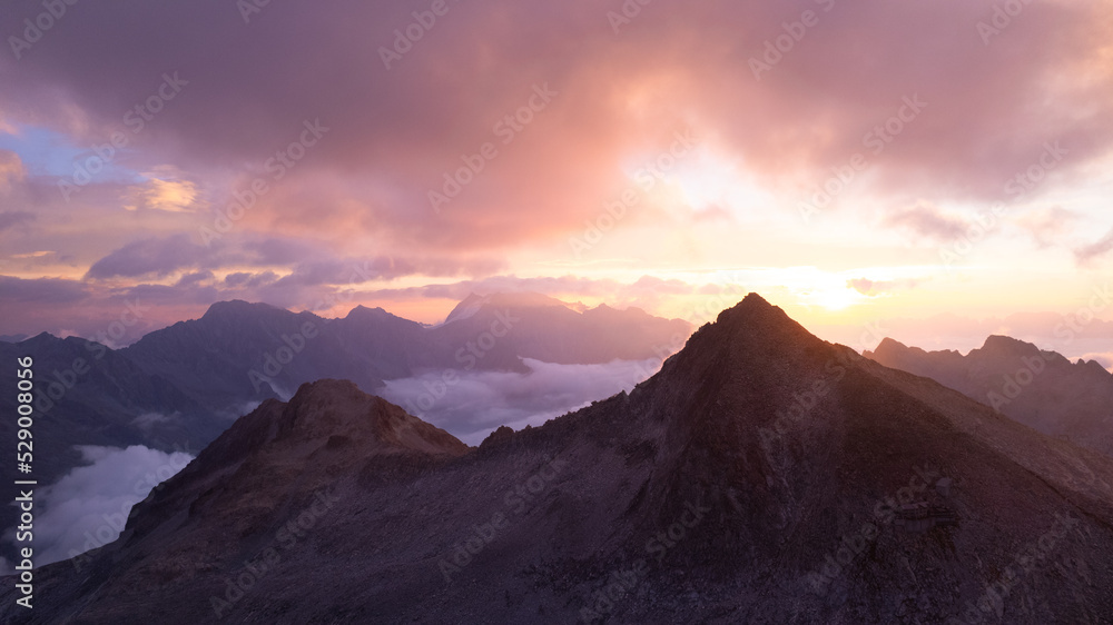 sunrise in the mountains