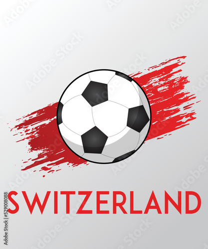  Switzerland flag with Brush Efect for Soccer Theme