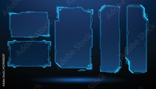 abstract hud ui. Abstract hi tech. Abstract digital background with technology. Vector abstract technology. Interface.	
