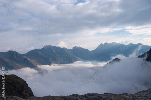clouds over the mountains