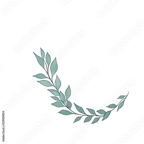 Hand drawn floral frames with flowers, branch and leaves. Elegant logo templa...