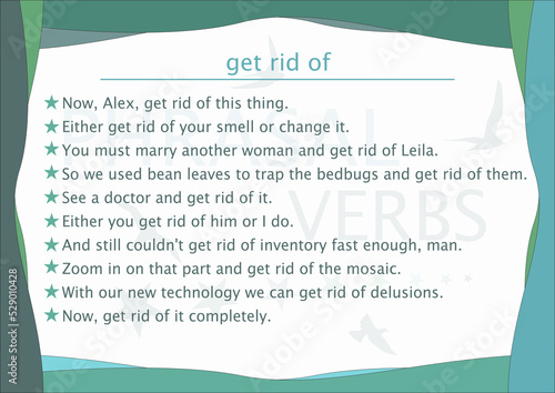 learning english - phrasal verbs - get rid of