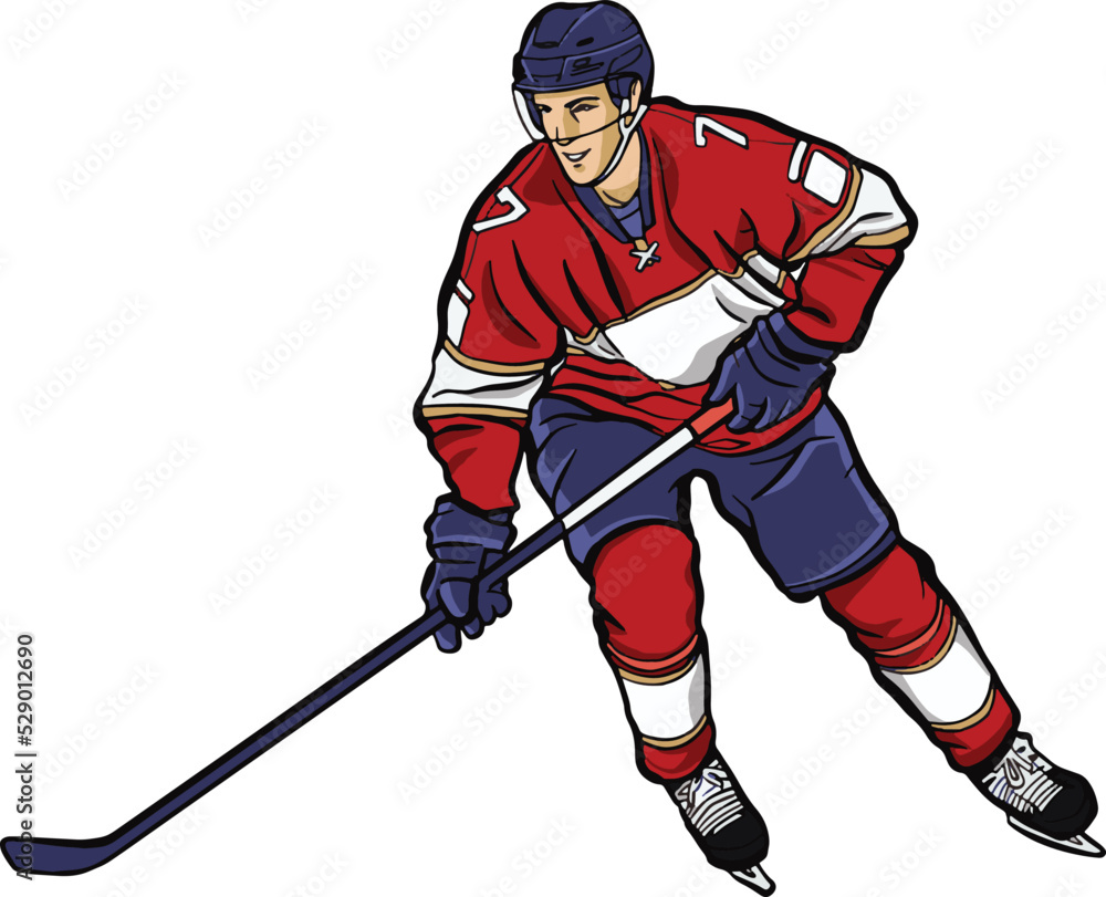Fototapeta premium hockey player on the ball
