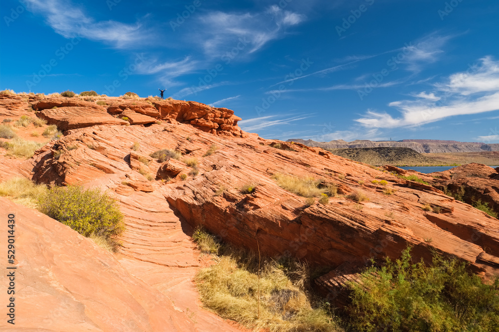 Fototapeta premium The natural beauty of Sand Hollow State Park in Utah