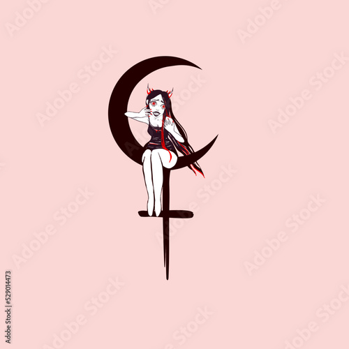 lilith moon goddess tattoo idea art