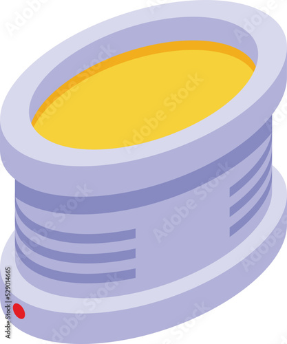 Gold wax icon isometric vector. Aromatic spa. Natural paraffin