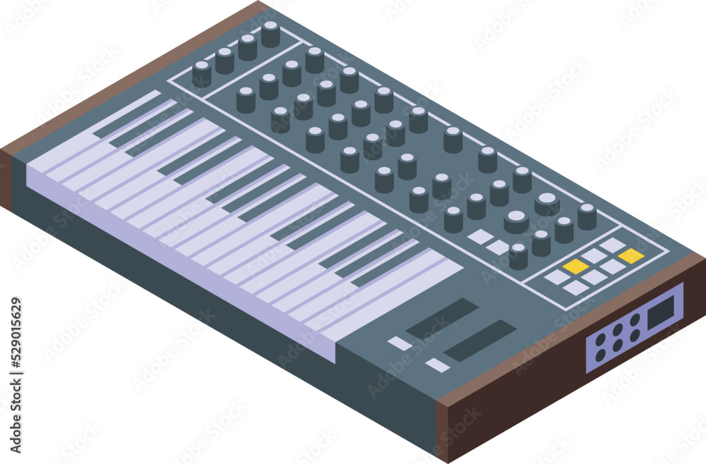 Entertainment synthesizer icon isometric vector. Dj music. Melody classical Entertainment synthesizer icon isometric vector. Dj music. Melody classical