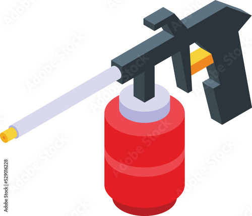 Metal equipment icon isometric vector. Paint gun. Auto painter