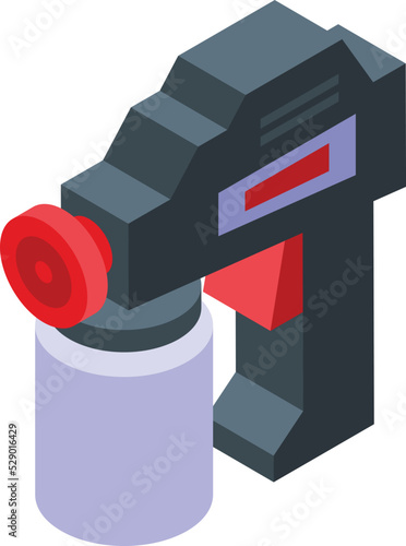 Cover sprayer icon isometric vector. Paint gun. Air auto