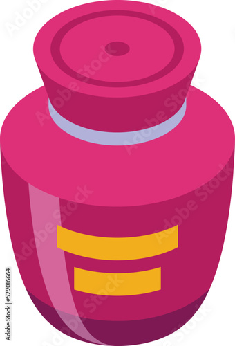 Cosmetology bottle icon isometric vector. Face skin. Cosmetic cream