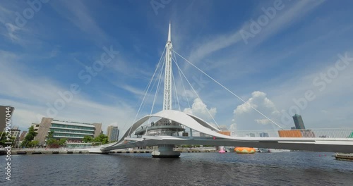 Kaohsiung harbor and dagang bridge in Taiwan photo