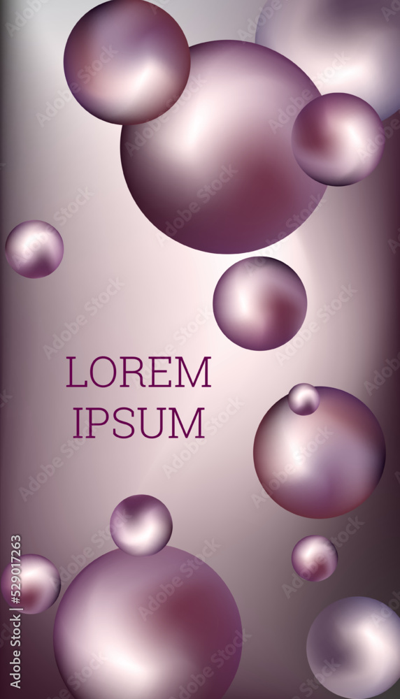 Metal balls are flying around. Cover design, creative background Metal balls are flying around. Cover design, creative background