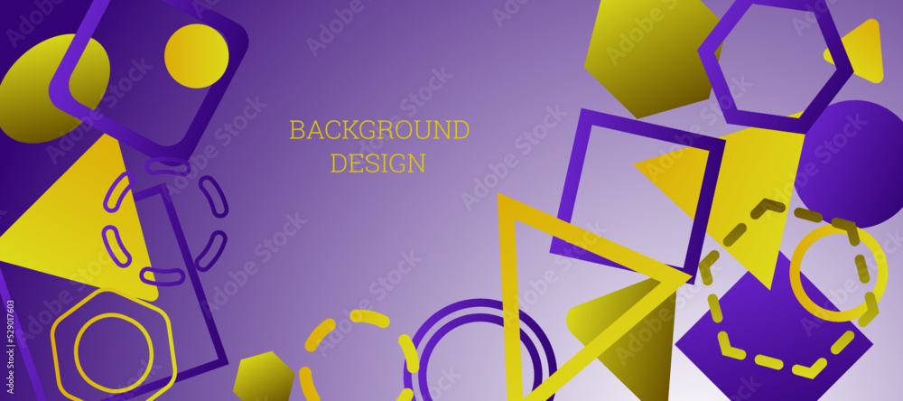 Geometric abstract background. Various geometric shapes. Cover design, background, wallpaper. Vector